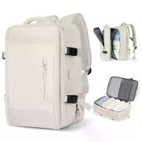 ราคา พร้อมส่ง กระเป๋าเป้สะพายหลังใบใหญ่ ความจุที่ขยายได้ รูปทรงสี่เหลี่ยม ผ้าไนล่อนกันน้ำ travel backpack (1732434269019670510)