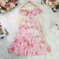 ราคา ชุดเดรส สีขาวชมพู ซิปซ่อนด้านหลัง ซับในทั้งตัว สายเดี่ยว เปิดไหล่ ผ้าชีฟอง ความยาวชุด=54 จัดส่งฟรี กทม (1731613756870395194)