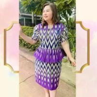 ราคา ชุดเดรส ชุดผ้าไทย ชุดทำงานสาวอวบ ผ้าฝ้ายพิมพ์ หมักโคลนน่ารัก 1S สินค้าแนะนำ (1731845889922729070)