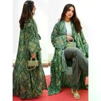 ราคา Abaya พิมพ์ลายอีดพร้อมผ้าพันคอ, เสื้อคลุมยาวมุสลิมผู้หญิง, เหมาะสำหรับเดือนรอมฎอน, โมร็อกโก, ดูไบ, คาร์ดิแกน Abayas, ชุดเดรส Kaftan, ชุดจาลาบิ, 2025 (1732127446125478921)