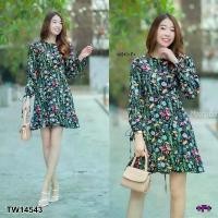ราคา The Perfect Ladies ชุดเดรส เดรสแขนยาวชายระบายลายดอก คลังสินค้า (1731634021482333512)