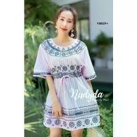 ราคา The Perfect Ladies ชุดเดรส เดรสริ้วโบฮีเมี่ยน บล็อกบัสเตอร์ (1731778325646378211)