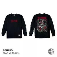 ราคา BEHIND เสื้อยืด แขนยาว DRAG ME TO HELL แนวสตรีท เสื้อยืดชาย หญิง สินค้าแนะนำ (1731780443981841987)