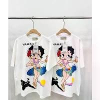 ราคา ปกติ ใหม่ อ่อนนุ่ม 6 CMA Betty boop เสื้อยืด CMA ทรง Oversize อก 44-46" ผ้าคอตตอน แนะนำ (1731824970953820106)