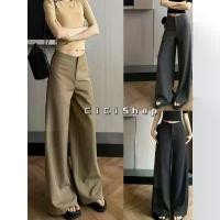 ราคา Cicishop(2533) กางเกงขายาวกระบอก เอวสูง มีซิป มีกระเป๋าข้าง พลางหุ่นทรงสวย ใส่ทำงาน คําแนะนําผลิตภัณฑ์ใหม่ของเดือนนี้ กางเกงยีนส์ (1732356130167490460)