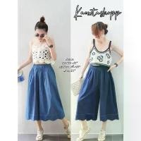 ราคา กางเกงยีนส์ เอวยางยืด แต่งขอบโค้ง ปลายขา ขาบาน ไซส์ใหญ่ งานถ่ายจากสินค้าจริง kaewtashop จัดส่งฟรี กทม (1731782402835711591)