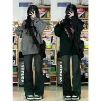 ราคา กางเกงยีนส์ทรงบอยเฟรนด์ เอวสูง สีดำ สีเทา สำหรับผู้หญิง ฤดูใบไม้ร่วง 2024 ใหม่ ทรงตรง อเนกประสงค์ ขากว้าง กางเกงม็อบ เสื้อผ้า Jean กางเกง ยีนส์ กางเกงยีนส์ ขาม้า Clothing Women (1730900809988410316)