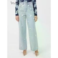 ราคา Lyn around - กางเกงยีนส์ แต่งเลื่อมดอกไม้ Oopsie Daisy (A25S2WB004) (1732303314383964361)