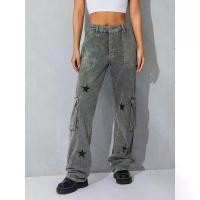 ราคา กางเกงยีนส์ทรงหลวม สำหรับผู้หญิง เอวสูง ทรงหลวม กางเกงยีนส์ ขากว้าง กางเกงขายาว สไตล์วินเทจ สตรีท (1729995413477493175)