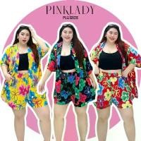 ราคา ชุดเสื้อเชิ้ต + กางเกงขาสั้น (ผ้าสปัน **นิ่ม บาง**) ลายดอก 3 สี ไซส์ 46"-60" COD (1731899037721593177)