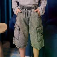 ราคา e'clat กางเกงยีนส์เด็กโต กางเกงขาสั้น เด็กพรีทีน 6-12 ปี เอวยางยืด มีกระเป๋า เนื้อผ้ายีนส์นิ่ม 4018 (1731434362034620100)