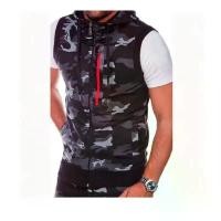 ราคา ผู้ชาย เพาะกาย เสื้อกล้าม เสื้อฮู้ด แขนกุด สไตล์ลำลอง ลายพราง เสื้อกั๊กมีฮู้ด เสื้อผ้าผู้ชายลายพราง มีไซส์ M-4XL ปี 2025 ใหม่ (1732260904039517125)