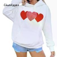 ราคา เสื้อฮู้ดดี้ applique หัวใจ แฟชั่นสตรี แขนยาว ทรงหลวม เสื้อสเวตเตอร์ เสื้อสตรีท (1732332512277726272)