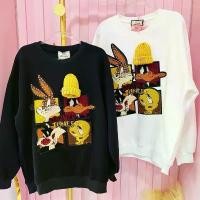 ราคา T10เสื้อสเวตเตอร์ เสื้อแขนยาว ปักลายการ์ตูน ผ้านิ่ม งานป้ายเกาหลี (1731635331056174903)