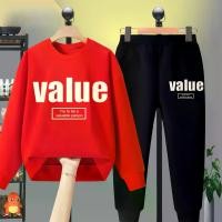 ราคา ชุดกีฬาเด็ก แฟชั่น คอกลม ตัวอักษร เสื้อสเวตเตอร์ กางเกงขายาว กางเกงขายาว สำหรับเด็กโต ขายดี แขนยาว อเนกประสงค์ ชุดลำลอง สองชิ้น (1732354409271560008)