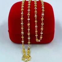 ราคา สร้อยคอ2กษัตริย์เกรดพรีเมียม เม็ดกลมคั่นโซ๋ ลายน่ารัก ยาว18,20นิ้ว สร้อยคอทอง2สลึง 0141 บล็อกบัสเตอร์ (1731780848922821677)