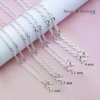 ราคา สร้อยคอเงินแท้ 92.5% : ลายคตกิต ยาว16 นิ้ว ถึง 24 นิ้ว ตะขอตัวเอ็ม สร้อยคอเงิน สวยเก๋ สร้อยคอเงิน 100 : สร้อยคอ ชุดคตกิต (1732390402154399533)