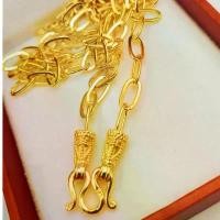 ราคา jewelryshop365K314 สร้อยคอ ลายโซ่ฝรั่ง สร้อยทอง สร้อยพระ ไมครอนแท้24k ทองปลอม ทองโคลนนิ่ง เหมือนจริงที่สุด (1731937710903756738)