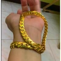 ราคา สร้อยคอ-ข้อมือบิดนูนตันขัดเงาคอ10บ.มือ5บ.ตัวเส้น12มิล ทองหุ้มฟรีกล่องฟรีตะขอ (1732376750459290808)