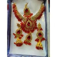 ราคา เครื่องประดับ ชุดไทย ชุดอินเดีย สร้อยคอ พร้อมต่างหูระย้า สินค้าดี (1732206723558442629)