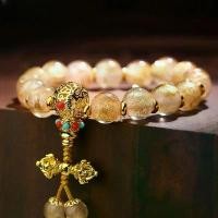 ราคา สร้อยข้อมือลูกปัดแก้ว, สร้อยข้อมือ Dzogchen, ลูกปัดแก้วใบทอง, สร้อยข้อมือคริสตัล, สร้อยข้อมือลูกปัดแก้ว Vajra, พร้อมโซ่ (1732004598940469049)