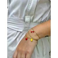 ราคา Juicy Fruity bracelet สร้อยข้อมือ กำไลทอง 18K โซ่ทอง จี้ผลไม้ บล็อกบัสเตอร์ (1732319334669059150)