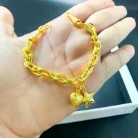 ราคา สร้อยข้อมือ ลายโซ่โบราณห้อยหัวใจดาว หนัก1บาท งานเหมือนแท้ ตะขอบิดง่าย สินค้าแนะนำ (1731446212419094085)