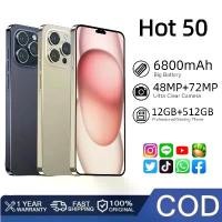 ราคา (รับประกัน 12 เดือน)2025 True Xiaoml Hot 50 มือถือรองรับการ์ดคู่ สมาร์ทโฟน 4G/5G 16+512GB มือถือราคาถูก Android 12.0 มือถือราคาถูก แบตเตอรี่มือถือราคาถูก เล่นเกมได้นาน มือถือดี (1732382134230484906)