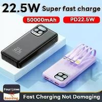 ราคา พาวเวอร์แบงค์ 50000mAh PD 22.5W Super Fast Charge พาวเวอร์แบงชาร์จเร็ว power bank เพาเวอร์แบงแท้ ของแท้ 100% มีปลั๊กในตัว ชาร์จเร็ สีขาว (1731631692535663404)