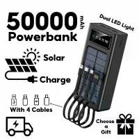 ราคา พาวเวอร์แบงค์ 50000mAh รองรับชาร์จเร็ว PD120W ความจุใหญ่ สี่สายในตัว Solar energy เพาเวอร์แบงค์ Power Bank (1732446717290448772)