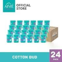 ราคา AIME Cotton Bud 100sticks, เอเม่ คอตตอนบัตหัวกลม ก้านกระดาษนำเข้าจากญี่ปุ่น (24กล่อง) (100ก้าน/กล่อง) เครื่องสำอาง Cosmetics (1729685042306845208)