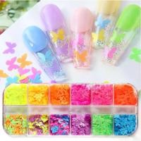 ราคา กลิตเตอร์ตกแต่งเล็บรูปผีเสื้อเรืองแสง, 1 กล่อง, สีสันสดใส, เลื่อมแต่งเล็บ 3 มิติ, ยาทาเล็บ, Z8Z4 ทําเล็บ (1731674103024814745)