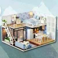 ราคา บ้านทิวทัศน์อาคารไม้ DIY, งานฝีมือ, พร้อมเฟอร์นิเจอร์, ชุดบ้านห้องลอฟท์สองชั้น, เหมาะสำหรับห้องทำงาน, ห้องนอน, ของตกแต่งบ้าน, ของขวัญวันเกิดที่สวยงาม, ของขวัญวันหยุด, โดยไม่ต้องใช้กาว/แบตเตอรี่ (17322