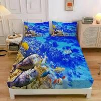 ราคา ผ้าปูที่นอน สำหรับเด็ก ลายการ์ตูนปลาวาฬและเต่าน้ำ ชุดเครื่องนอนรูปสัตว์ทะเล ชุดผ้าปูที่นอนรัดมุมโลกใต้น้ำ คอลเลคชั่นเตียง ห้องนอน 2 ชิ้น (1732092253208479418)