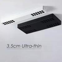 ราคา โคมไฟเพดานไส้ตะเกียง LED แบบติดพื้นผิว บางเฉียบ 3.4Cm ไฟเพดานอลูมิเนียมสี่เหลี่ยมสีดำ ไฟดาวน์ไลท์ 24W เหมาะสำหรับห้องนั่งเล่น ห้องนอน และทางเดิน (1730943074089338939)