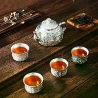 ราคา ชุดน้ำชา, เงินแท้ 99.9%, Baifu, ชุบนาโน, ชุบเงิน, กาน้ำชา, กล่องของขวัญระดับไฮเอนด์, ชุดวินเทจ, เหมาะสำหรับสำนักงาน, ห้องนั่งเล่น, และของใช้ในบ้าน (1732290425960041404)