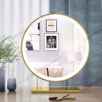 ราคา กระจกโต๊ะเครื่องแป้งพร้อมไฟ LED กระจกแต่งหน้าทรงกลม ของตกแต่งบ้าน ห้องน้ำ โต๊ะทำงาน (1729780285910321575)