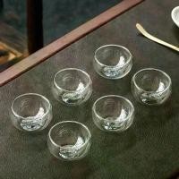 ราคา 2/6Pcs ชุดถ้วยชาแก้วสองชั้นโปร่งใส Drinkware กาแฟ นม น้ำ แก้วอเนกประสงค์ ชงชา ถ้วย เครื่องมือครัว (1732068234962765555)