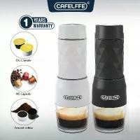 ราคา [จัดส่งทันที] กาแฟ 3 in 1 เครื่องชงกาแฟแบบพกพาที่กดด้วยมือ เครื่องทำเอสเปรสโซไร้สายที่เข้ากันได้กับแคปซูลกาแฟเนสเพรสโซ/ดอลเช่ กุสโต้ (1732345666590508786)