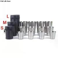 ราคา ชุดเครื่องใช้บนโต๊ะอาหาร ถ้วยตั้งแคมป์กลางแจ้ง มีจำหน่ายใน 30ml/70ml/170ml ชุดถ้วยเดินทาง ฝาครอบสแตนเลส แก้วสำหรับดื่มกาแฟ ชา เบียร์ พร้อมเคส (1732265398638446157)