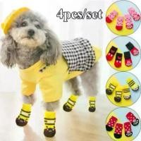 ราคา 4 ชิ้น ฤดูใบไม้ผลิ ฤดูหนาว อบอุ่น กันลื่น ถุงเท้า ลูกสุนัข สุนัข ถุงเท้า นุ่ม สัตว์เลี้ยง ถัก ถุงเท้า การ์ตูนน่ารัก ลูกสุนัข รองเท้า สุนัขขนาดกลางขนาดเล็ก สินค้า (1732376386929394775)
