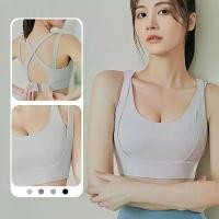 ราคา สปอร์ตบรา, สายคล้องไหล่คู่, ความเข้มสูง, เหมาะสำหรับการออกกำลังกายและวิ่ง, หัวเข็มขัดหลังสามแถว, พยุงหน้าอก, เสื่อโยคะ, การออกแบบหลังที่สวยงาม (1731817379989522312)