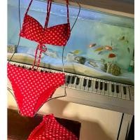 ราคา (พร้อมส่ง) DAISY LOVE BIKINI บิกินี่เทกเจอร์ผ้าลายดอกเดซี่ทั้งตัวน่ารักมากๆ บราใส่ได้2แบบ คล้องคอหรือผูกหลังก็น่ารัก สินค้าดี Women ผู้หญิง Clothing เสื้อ เสื้อครอป สาวอวบ ส า ย เ ด ี ่ ย ว (173177336