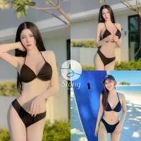 ราคา bikini สีดำ สีพื้นเบสิค แนวสปอร์ตเกริ์ล พร้อมส่ง ZAFUL ขายดีประจำเดือนนี้ (1731676984377312845)