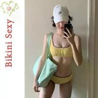 ราคา ชุดว่ายน้ำ Bikini Sexy (มือ1) สีเหลือง Size M ชุดว่ายน้ำมือหนึ่ง bikini 2 piece () โปรดอ่านรายละเอียด ที่นิยมมากที่สุด (1731535390791861517)