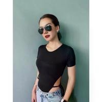 ราคา COD Double bow Body Suit บอดี้สูทแขนสั้น เว้าเอวยั่วๆTikTok (1731931859976488424)