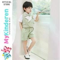 ราคา codeลด30% S8 พร้อมส่งทันทีชุดสูทเด็กกั๊ก ขาสั้นแฟชั่น(สีเขียวใส่ออกงาน เด็กผู้ชายเรียบหรู· Kids Boys Suit Vest Shorts (1732131886782777742)