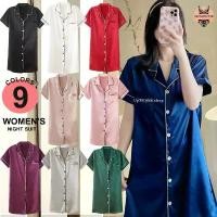 ราคา แนะนำ 2105 Night suit ชุดนอนเดรสกระโปรงกระดุม ผ้าซาติน สีพื้น ชุดนอนกระโปรงผ้าซาติน ส่งไวจากไทย (1731616451133409045)