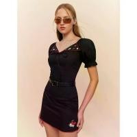 ราคา [Pomelo] เสื้อเบลาซ์แขนตุ๊กตาดีเทลโบว์ผูก / Puffed Sleeve Bow Tie Blouse (1729956068408592475)