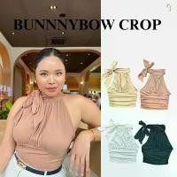 ราคา Bunny bow crop เสื้อแขนกุดคอเต่าผูกโบว์ข้าง (1731866539228235297)